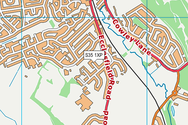 S35 1XP map - OS VectorMap District (Ordnance Survey)