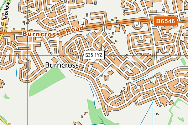 S35 1YZ map - OS VectorMap District (Ordnance Survey)