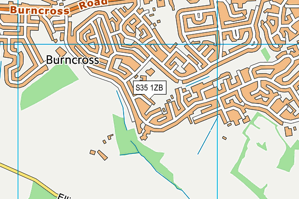 S35 1ZB map - OS VectorMap District (Ordnance Survey)
