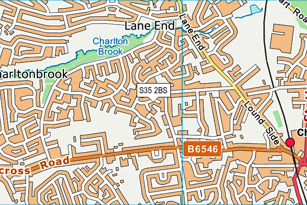 S35 2BS map - OS VectorMap District (Ordnance Survey)