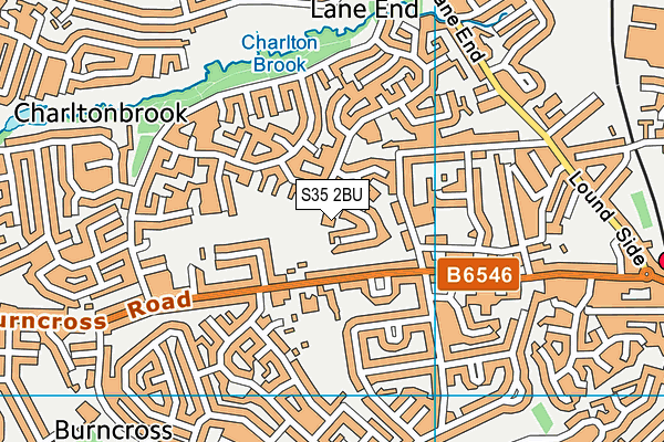 S35 2BU map - OS VectorMap District (Ordnance Survey)