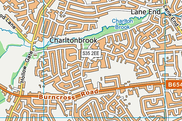 S35 2EE map - OS VectorMap District (Ordnance Survey)