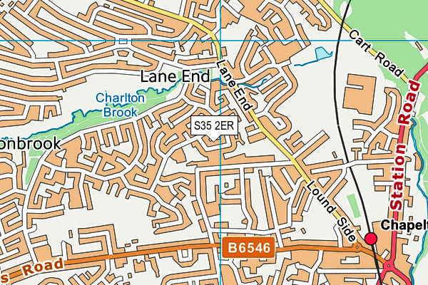 S35 2ER map - OS VectorMap District (Ordnance Survey)