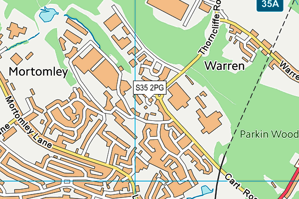 S35 2PG map - OS VectorMap District (Ordnance Survey)