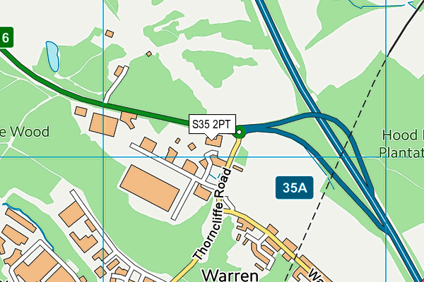 S35 2PT map - OS VectorMap District (Ordnance Survey)