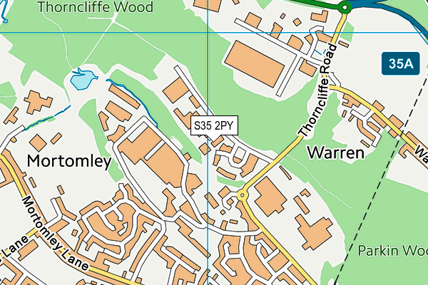 S35 2PY map - OS VectorMap District (Ordnance Survey)