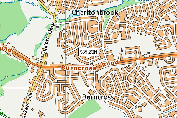 S35 2QN map - OS VectorMap District (Ordnance Survey)