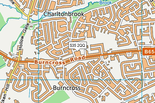 S35 2QQ map - OS VectorMap District (Ordnance Survey)