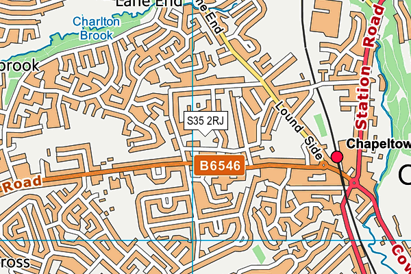 S35 2RJ map - OS VectorMap District (Ordnance Survey)