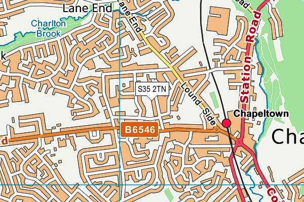 S35 2TN map - OS VectorMap District (Ordnance Survey)