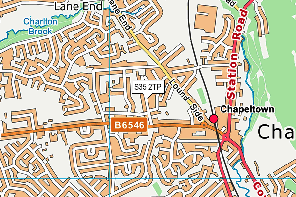 S35 2TP map - OS VectorMap District (Ordnance Survey)