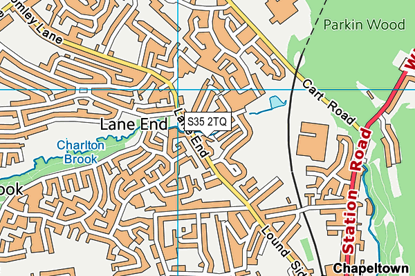 S35 2TQ map - OS VectorMap District (Ordnance Survey)