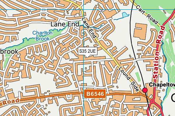 S35 2UE map - OS VectorMap District (Ordnance Survey)