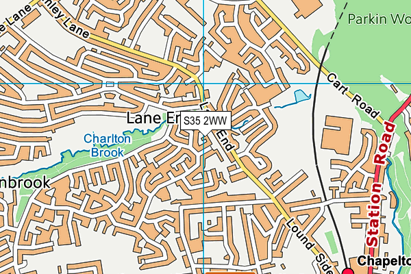 S35 2WW map - OS VectorMap District (Ordnance Survey)