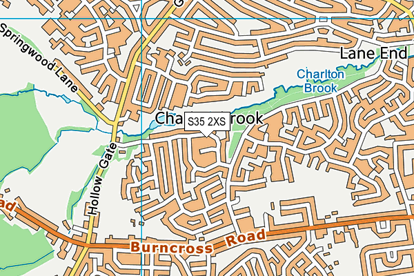 S35 2XS map - OS VectorMap District (Ordnance Survey)