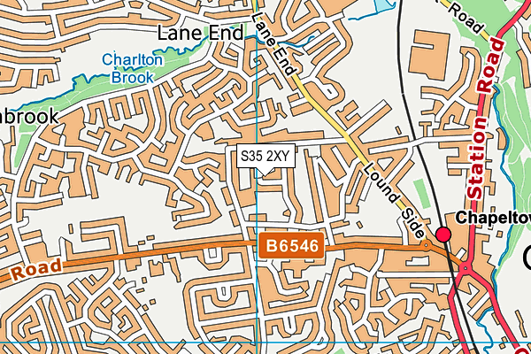 S35 2XY map - OS VectorMap District (Ordnance Survey)