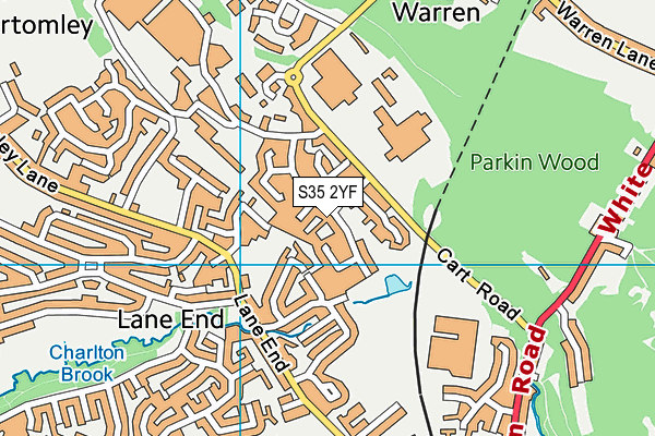 S35 2YF map - OS VectorMap District (Ordnance Survey)