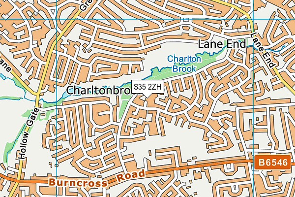 S35 2ZH map - OS VectorMap District (Ordnance Survey)