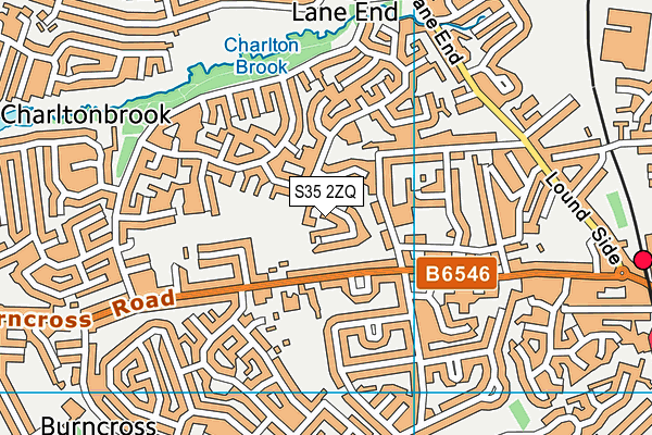 S35 2ZQ map - OS VectorMap District (Ordnance Survey)