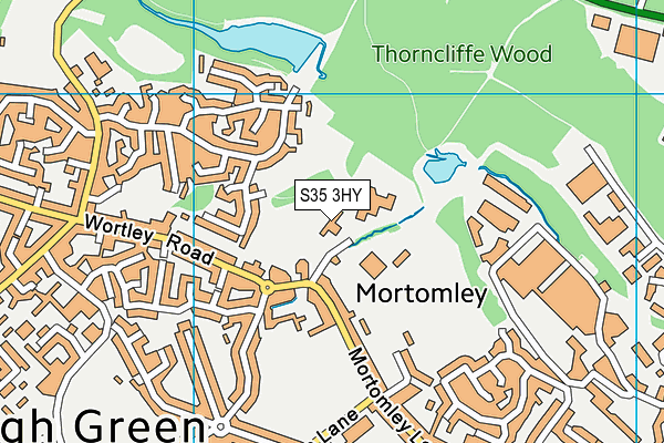 Thorncliffe Health And Leisure Centre map (S35 3HY) - OS VectorMap District (Ordnance Survey)
