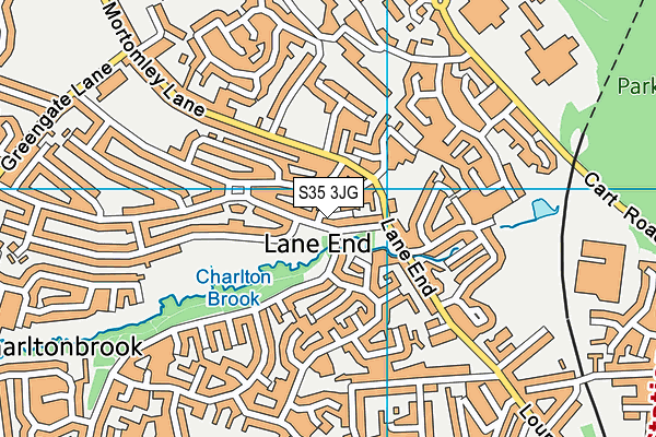 S35 3JG map - OS VectorMap District (Ordnance Survey)