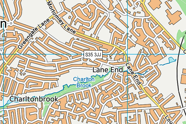S35 3JJ map - OS VectorMap District (Ordnance Survey)