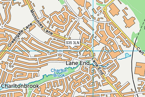 S35 3LN map - OS VectorMap District (Ordnance Survey)