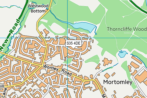 S35 4DE map - OS VectorMap District (Ordnance Survey)