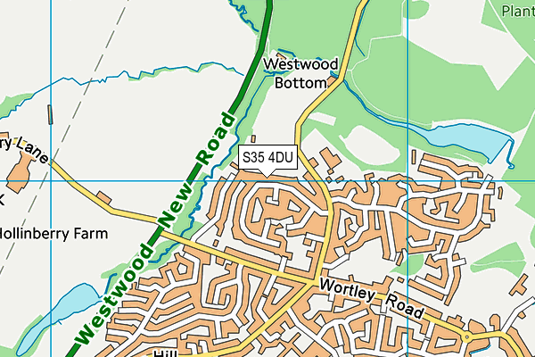 S35 4DU map - OS VectorMap District (Ordnance Survey)