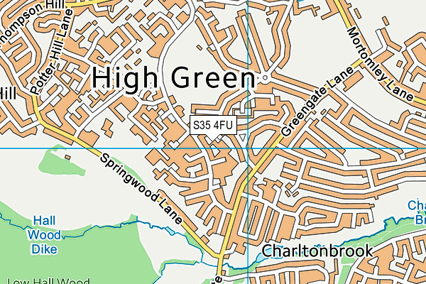 S35 4FU map - OS VectorMap District (Ordnance Survey)