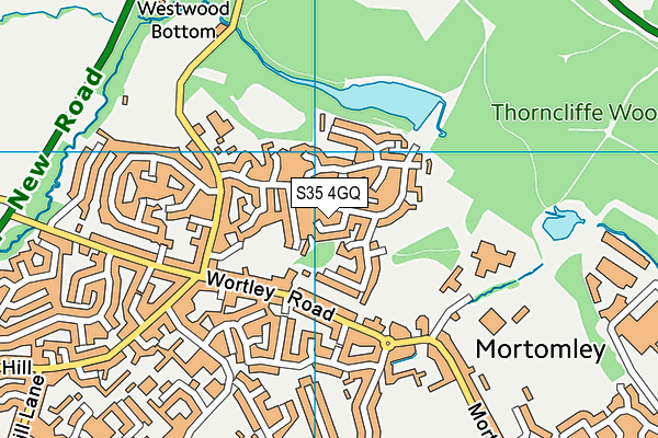 S35 4GQ map - OS VectorMap District (Ordnance Survey)