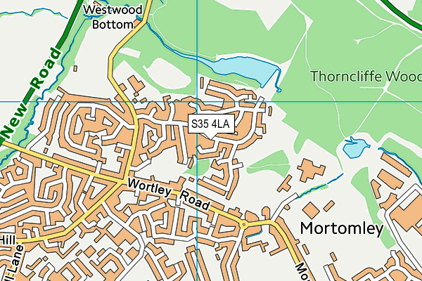 S35 4LA map - OS VectorMap District (Ordnance Survey)