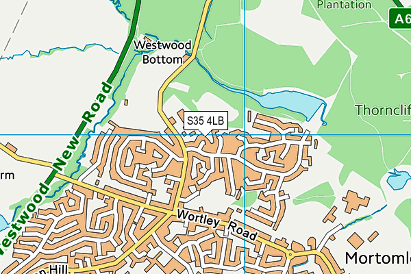 S35 4LB map - OS VectorMap District (Ordnance Survey)