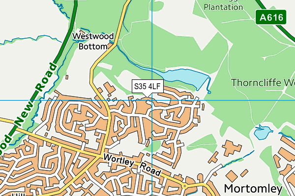 S35 4LF map - OS VectorMap District (Ordnance Survey)