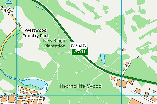 Tankersley Park Golf Club map (S35 4LG) - OS VectorMap District (Ordnance Survey)
