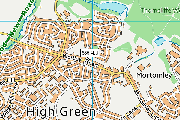 High Green Primary School map (S35 4LU) - OS VectorMap District (Ordnance Survey)