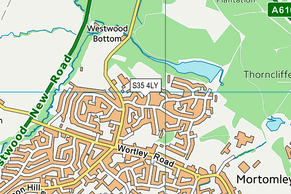 S35 4LY map - OS VectorMap District (Ordnance Survey)