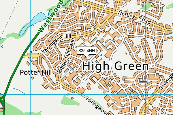 S35 4NH map - OS VectorMap District (Ordnance Survey)