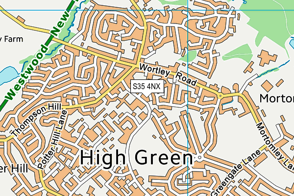 S35 4NX map - OS VectorMap District (Ordnance Survey)