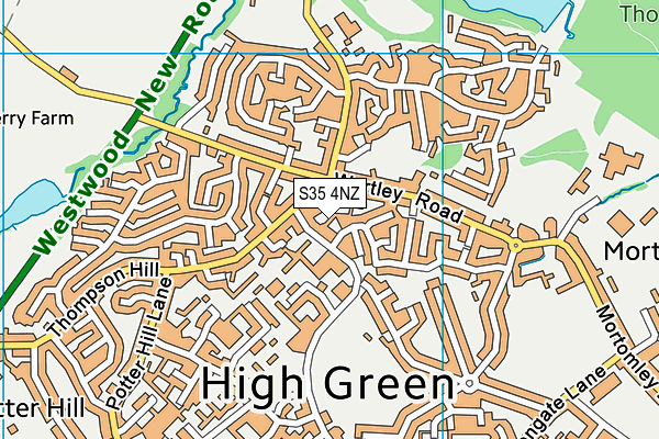 S35 4NZ map - OS VectorMap District (Ordnance Survey)