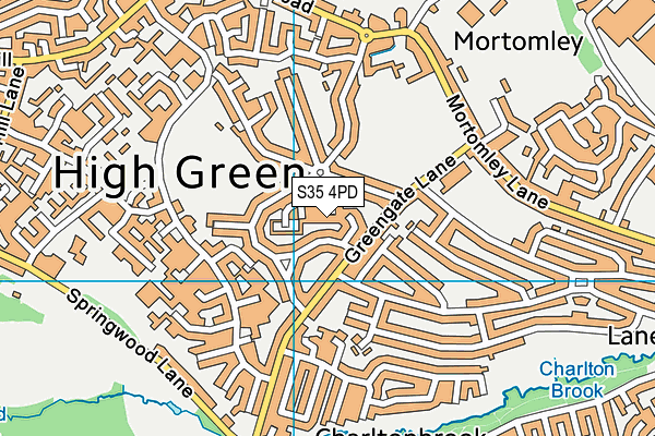 S35 4PD map - OS VectorMap District (Ordnance Survey)