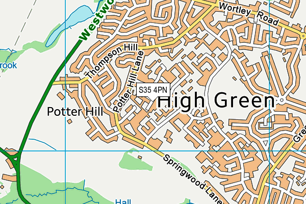 S35 4PN map - OS VectorMap District (Ordnance Survey)