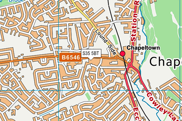 S35 5BT map - OS VectorMap District (Ordnance Survey)