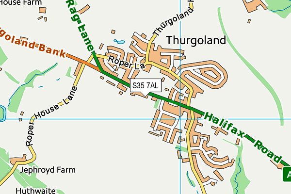 Thurgoland C Of E Primary School map (S35 7AL) - OS VectorMap District (Ordnance Survey)