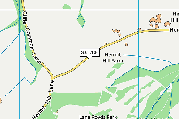 Wortley Golf Club map (S35 7DF) - OS VectorMap District (Ordnance Survey)