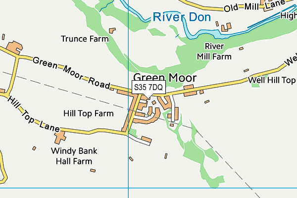 Green Moor Sports Club map (S35 7DQ) - OS VectorMap District (Ordnance Survey)