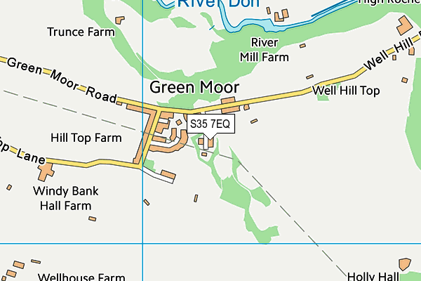 S35 7EQ map - OS VectorMap District (Ordnance Survey)