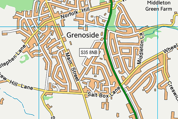 S35 8NB map - OS VectorMap District (Ordnance Survey)