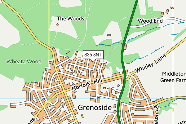 S35 8NT map - OS VectorMap District (Ordnance Survey)