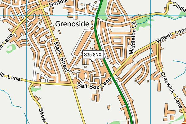 S35 8NX map - OS VectorMap District (Ordnance Survey)